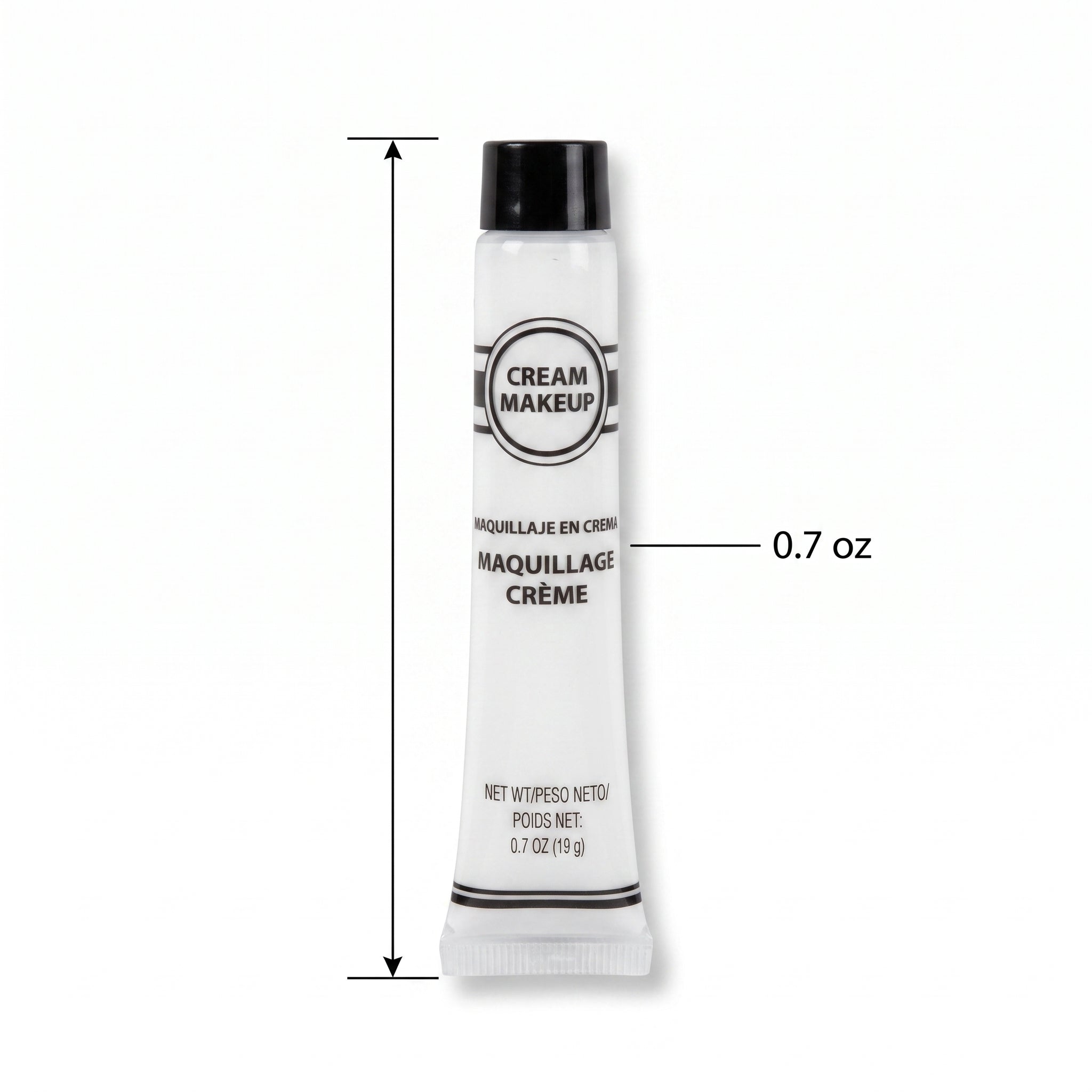 White Cream Makeup - Theatrical Grade, 0.7 oz