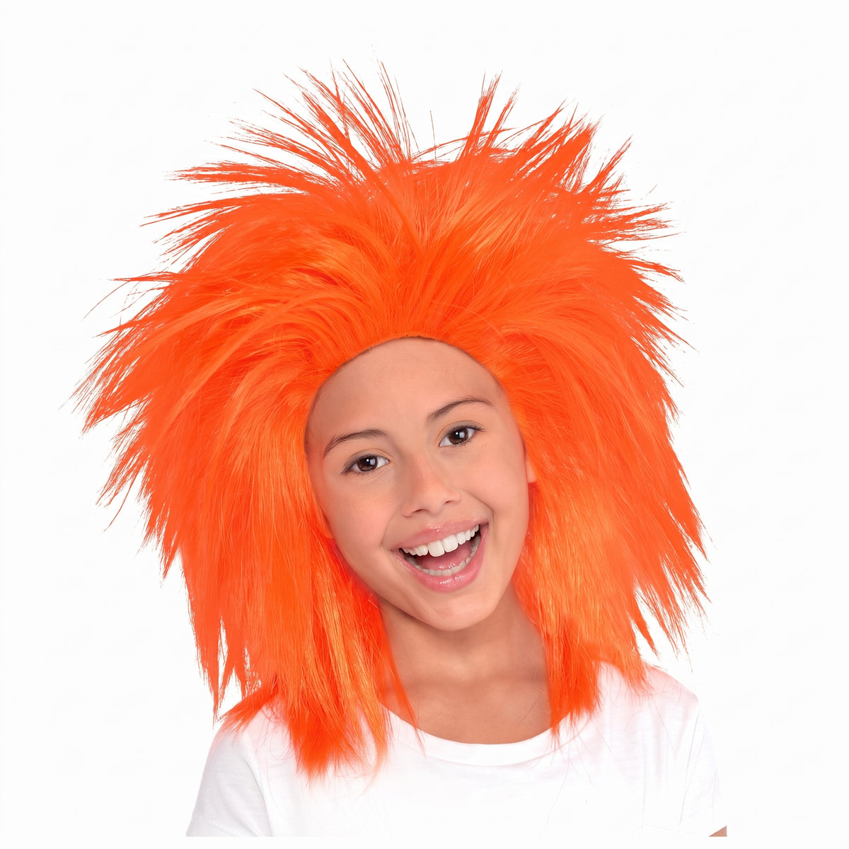 Orange Crazy Team Spirit Wig - One Size