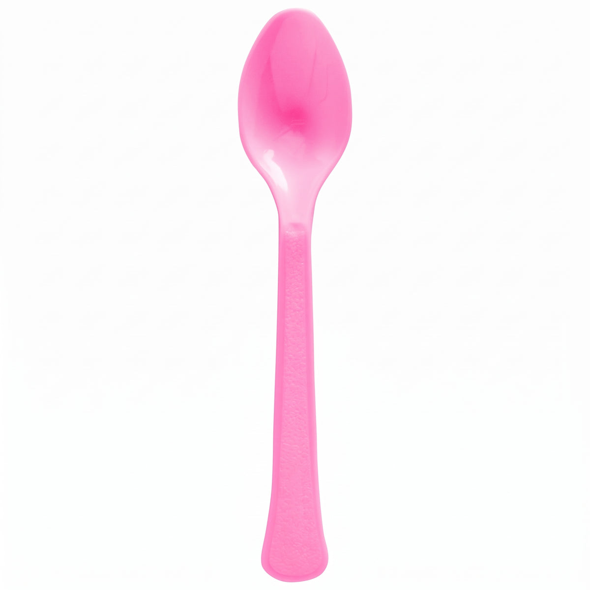 Bright Pink Plastic Spoon - 7.5 in.