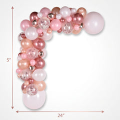 Rose Gold Balloon Garland Kit - Elegant Latex Balloons for Any Celebration