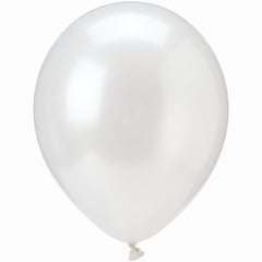 White Pearl 12" Latex Balloons - 72 Pack