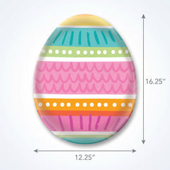 Vibrant Egg-Shaped Melamine Platter for Easter