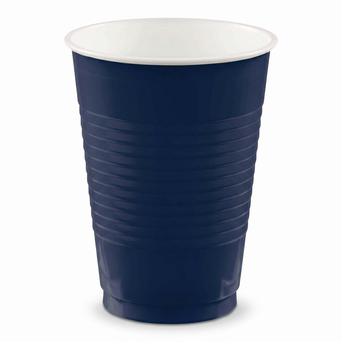 True Navy 12oz Plastic Cups - 50 Pack