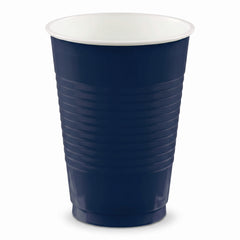 True Navy 12oz Plastic Cups - 50 Pack