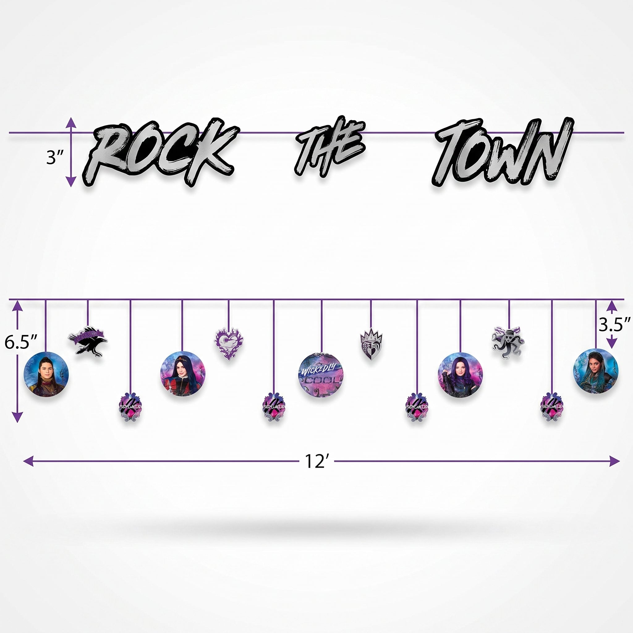 Disney Descendants 3 "Rock The Town" Double Banner Set