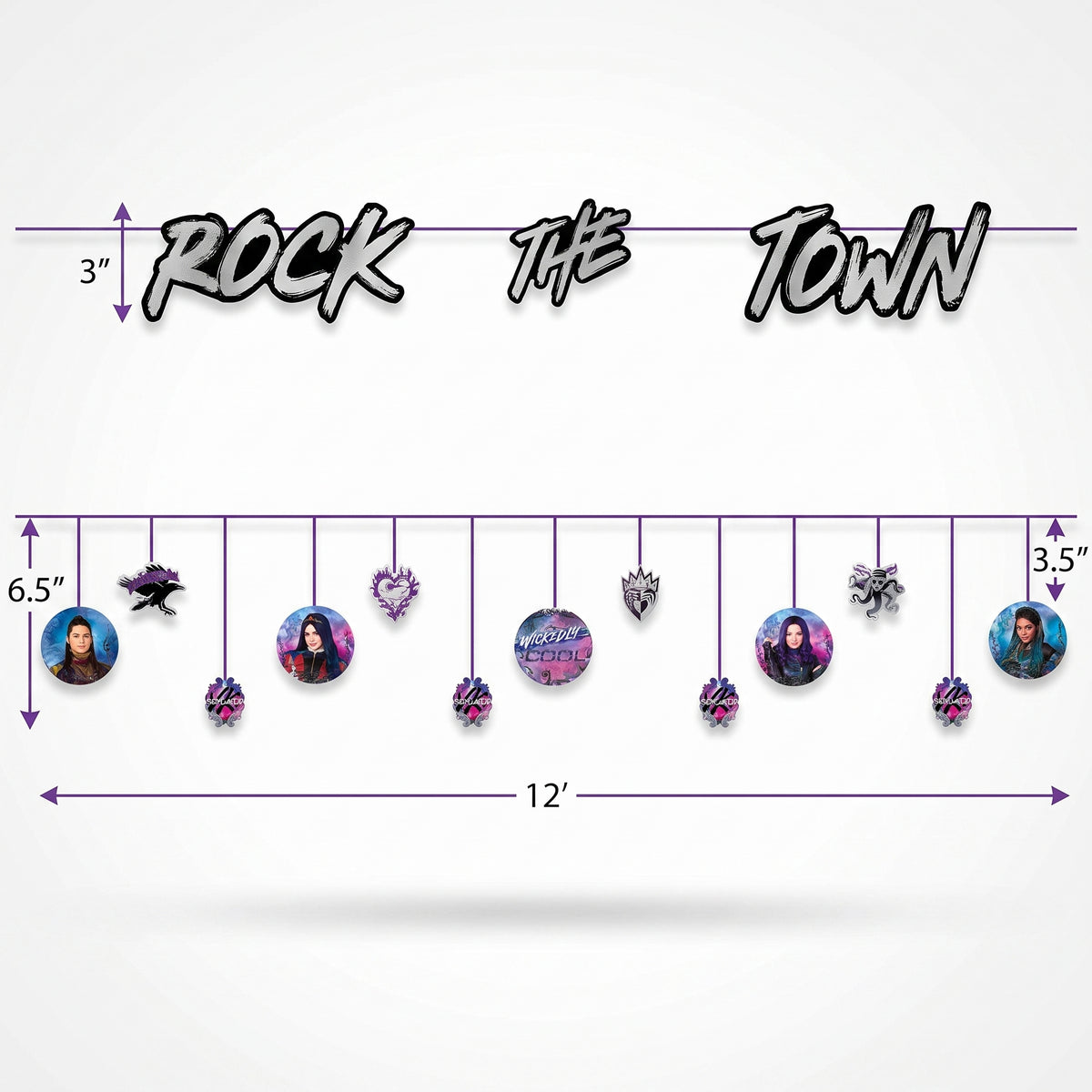 Disney Descendants 3 "Rock The Town" Double Banner Set