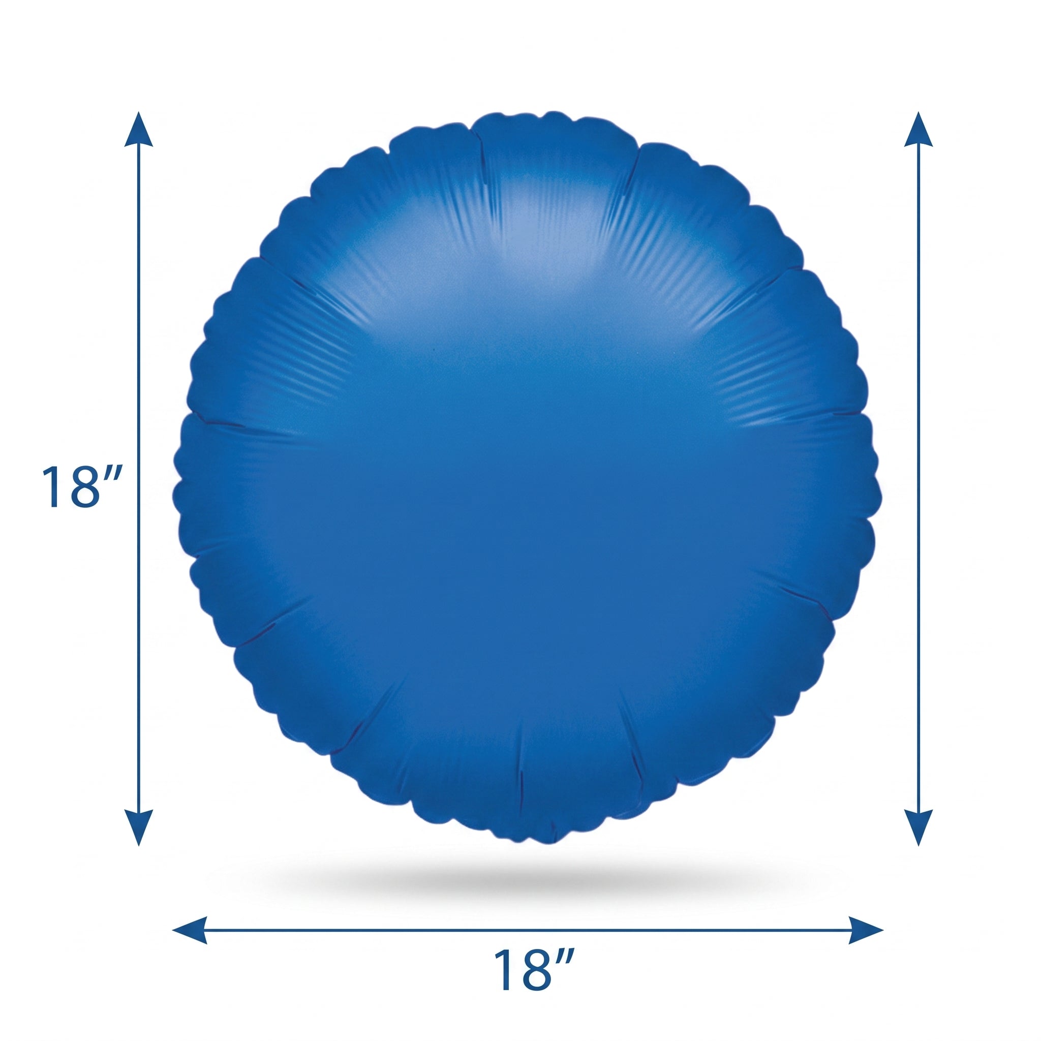 Royal Blue 18-Inch Foil Balloon - Metallic Circle