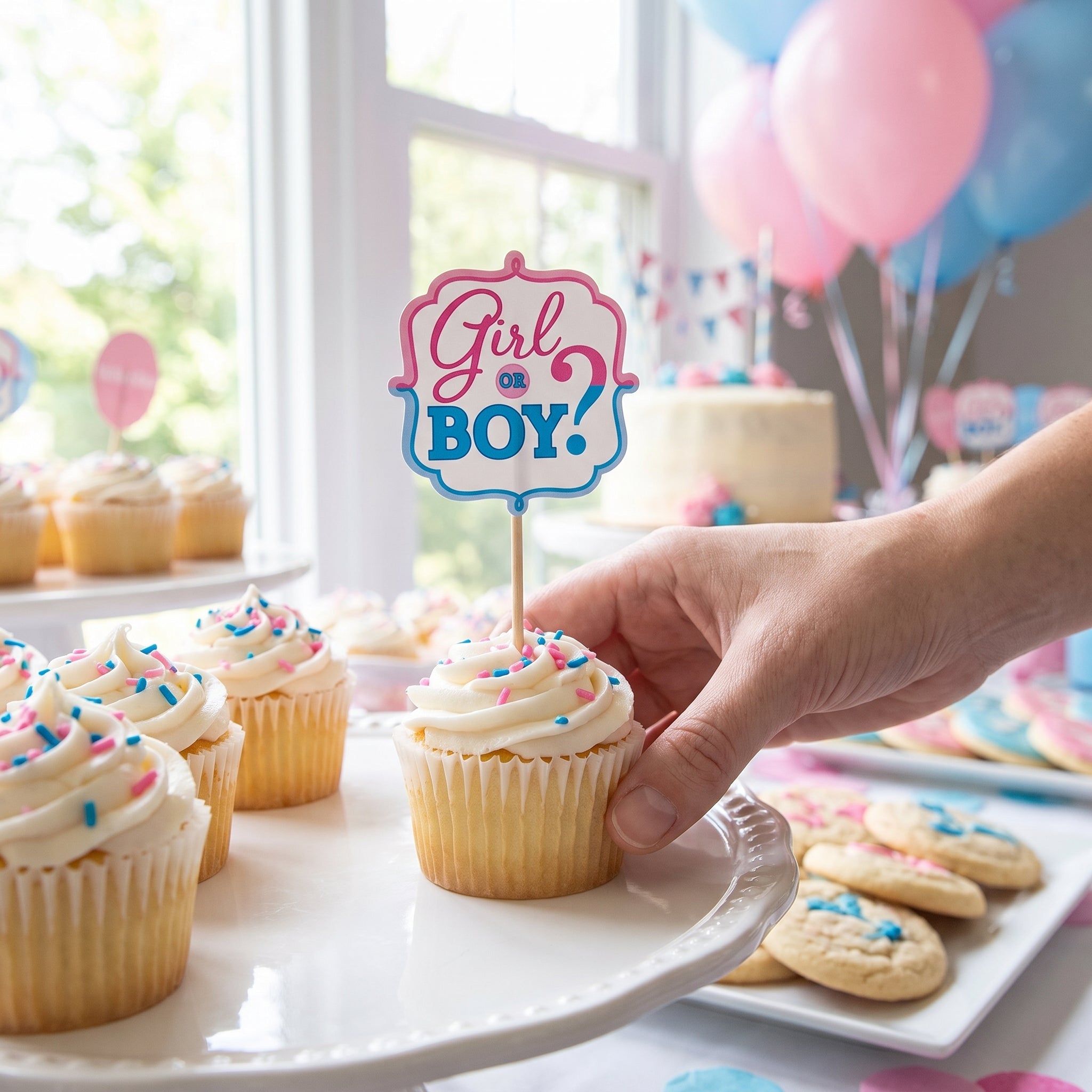 Gender Reveal Party Picks - Boy or Girl? (Pack of 24)