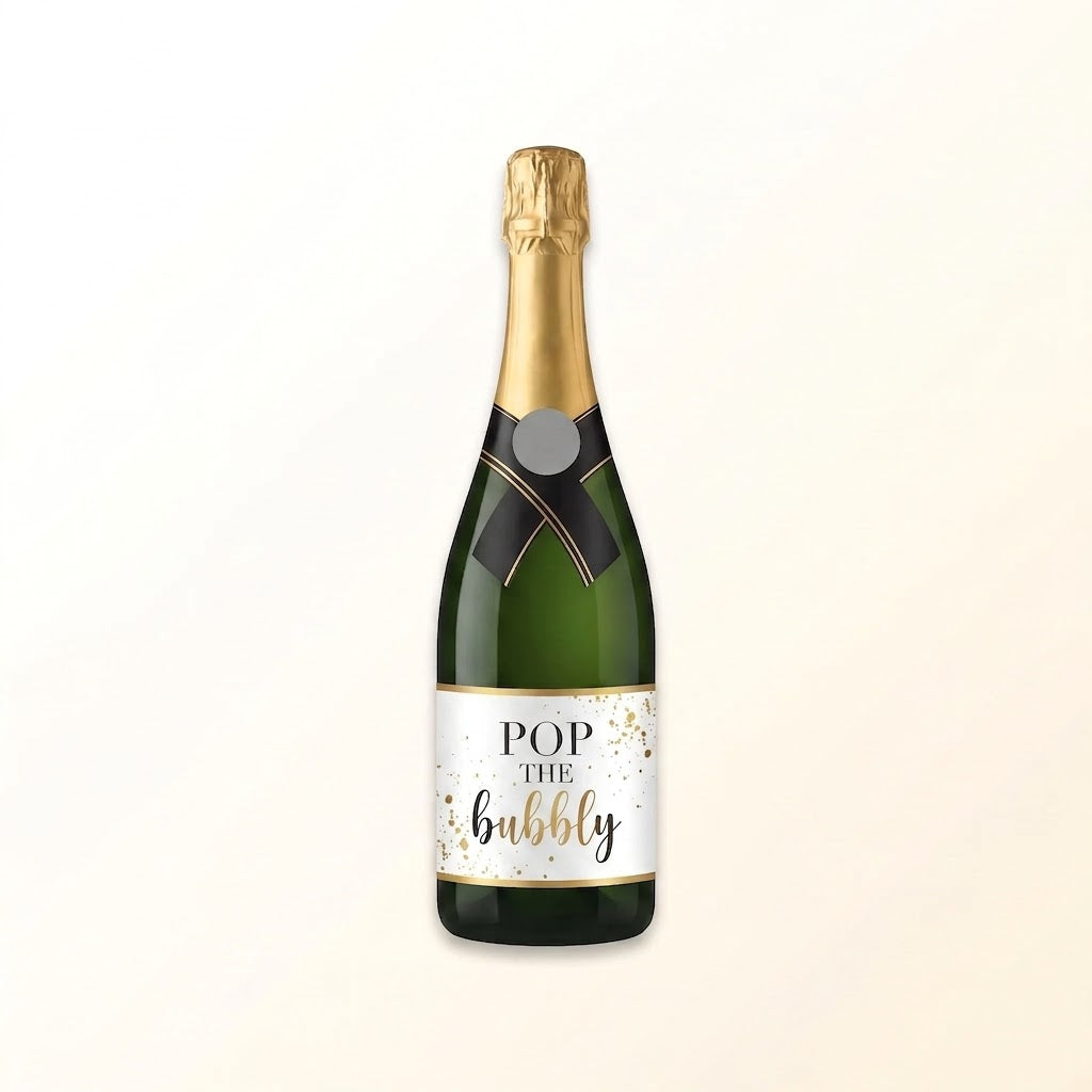 Jumbo "Pop The Bubbly" Champagne Bottle Cutout Decoration