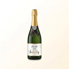 Jumbo "Pop The Bubbly" Champagne Bottle Cutout Decoration
