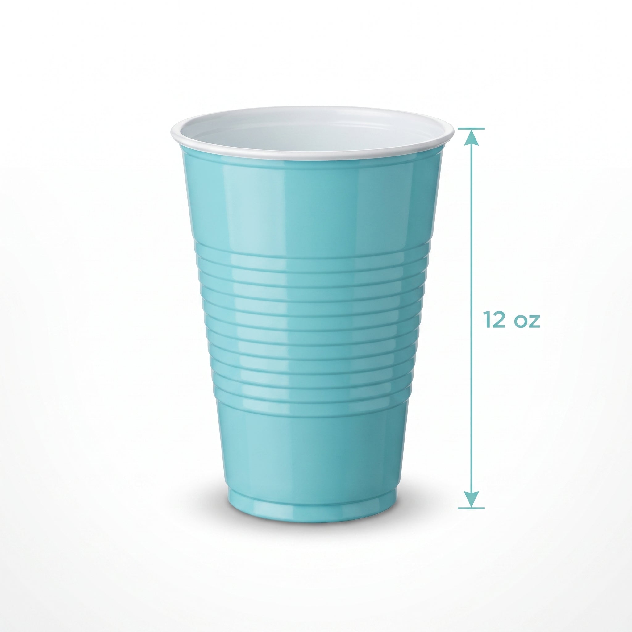 Robin's Egg Blue 12oz Plastic Cups - 50 Pack