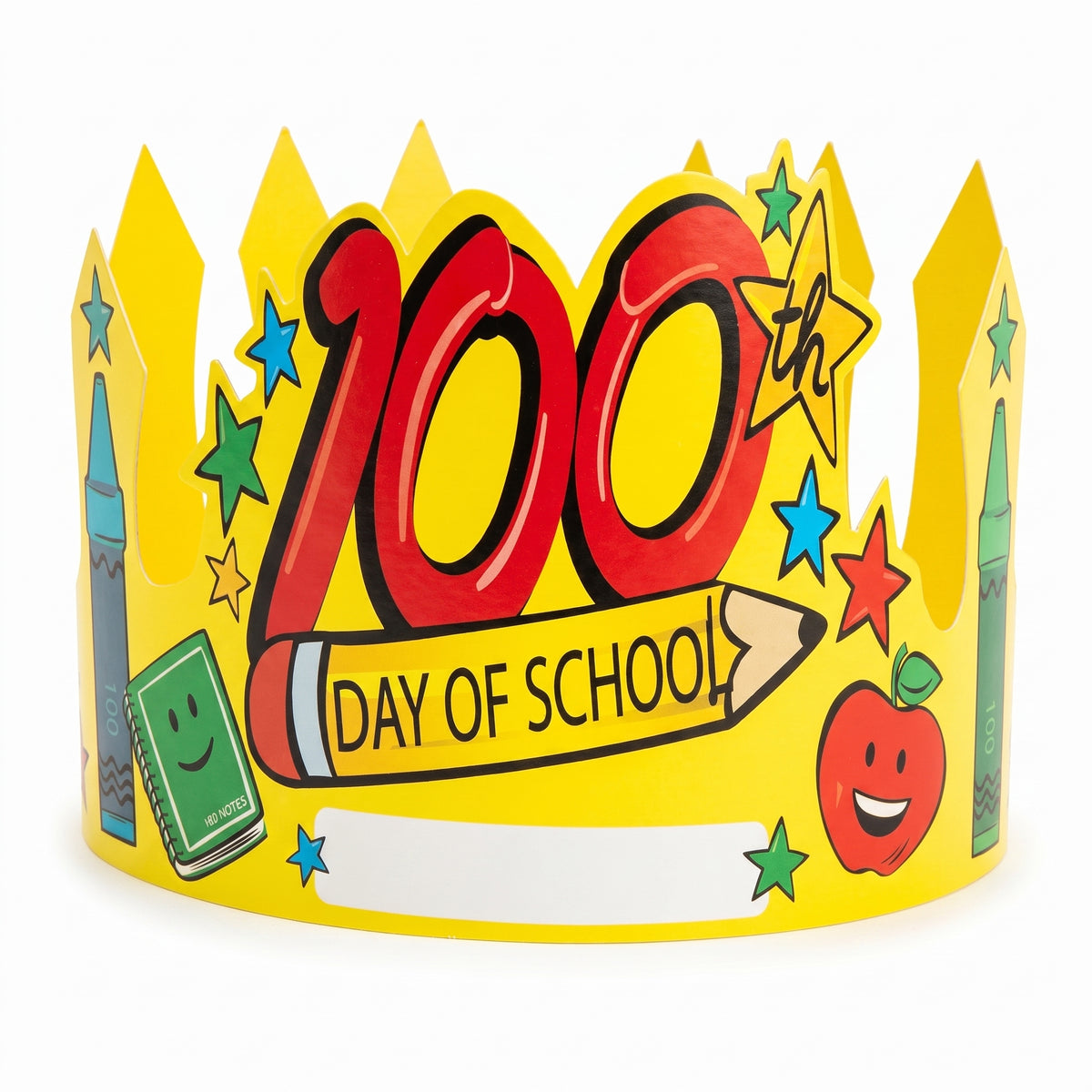 Colorful 100th Day of School Paper Crown