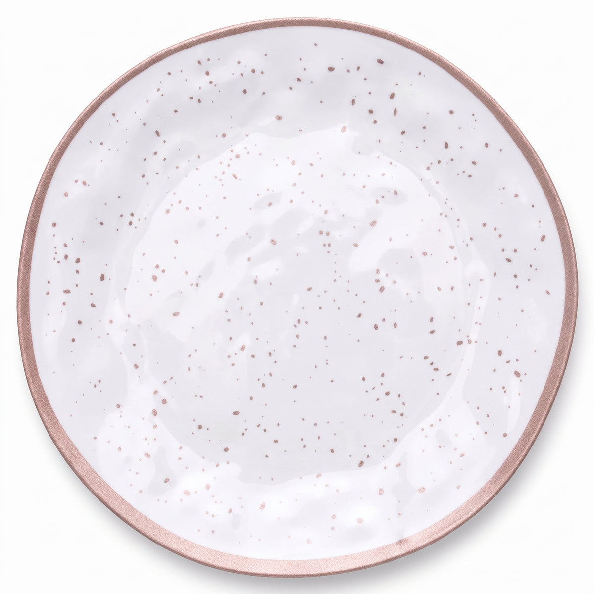 Elegant 10.5" Rose Gold Melamine Dinner Plate