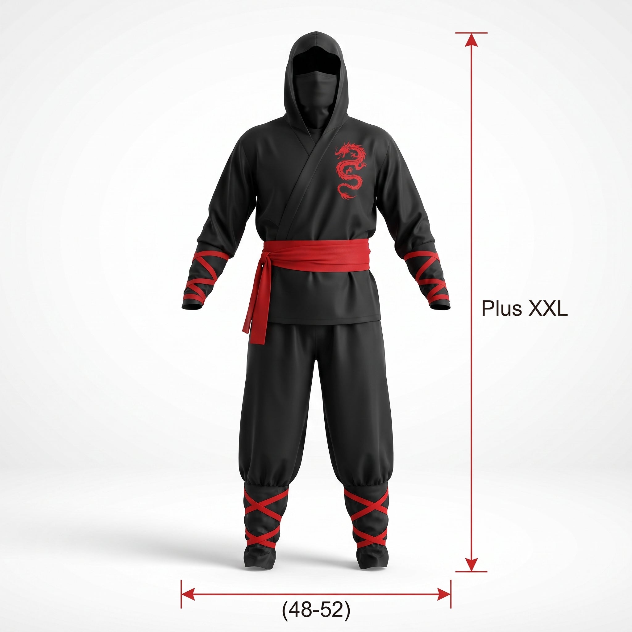 Ninja Assassin Men's Plus XXL Halloween Costume - Adult 2XL (48-52)