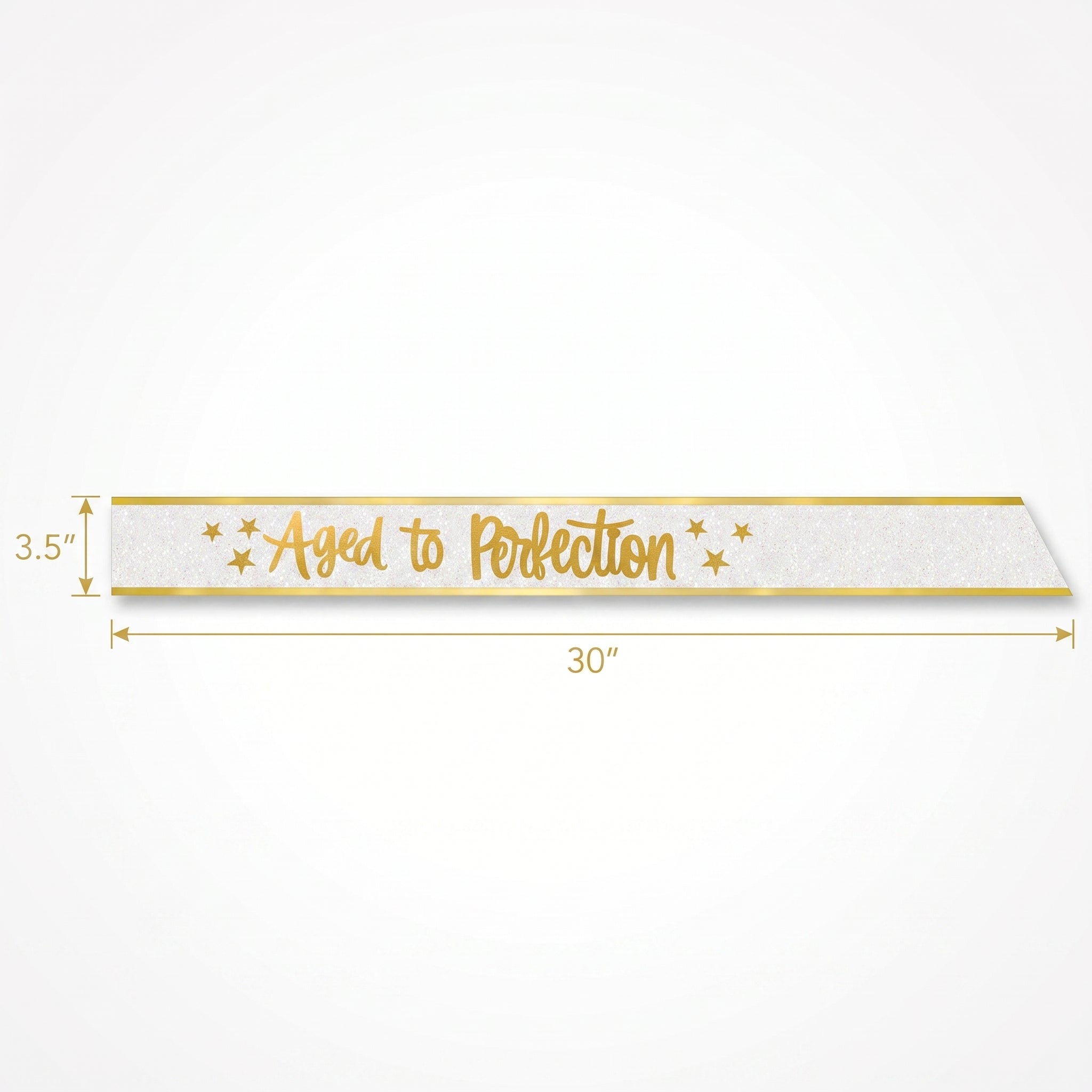 Golden Age "Aged to Perfection" Glitter Birthday Sash
