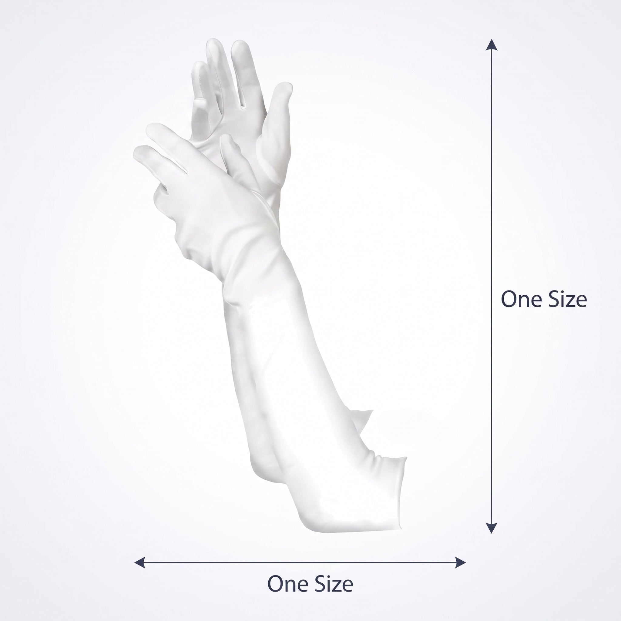 Children's Long White Costume Gloves