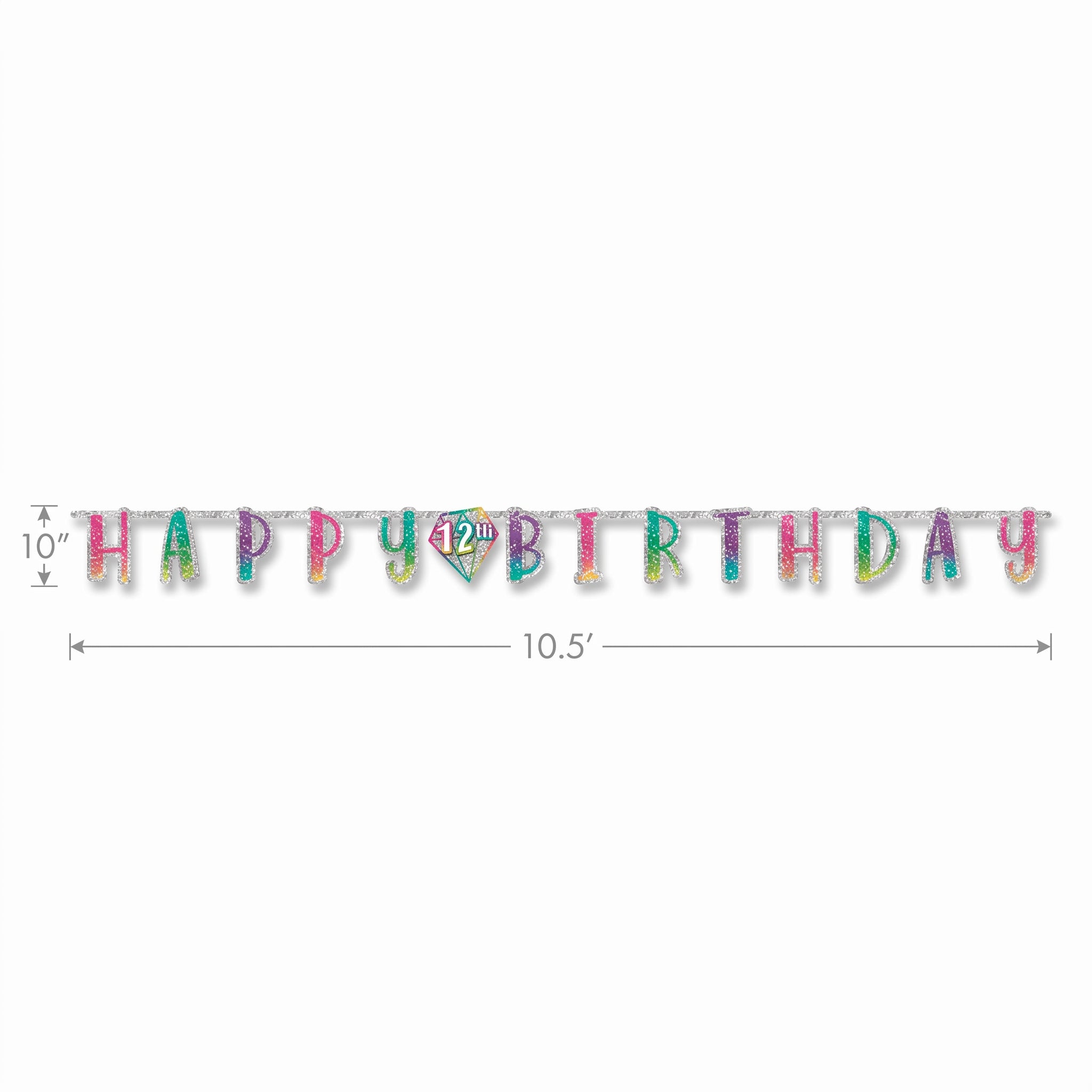 Sparkle Add-an-Age Customizable "Happy Birthday" Banner