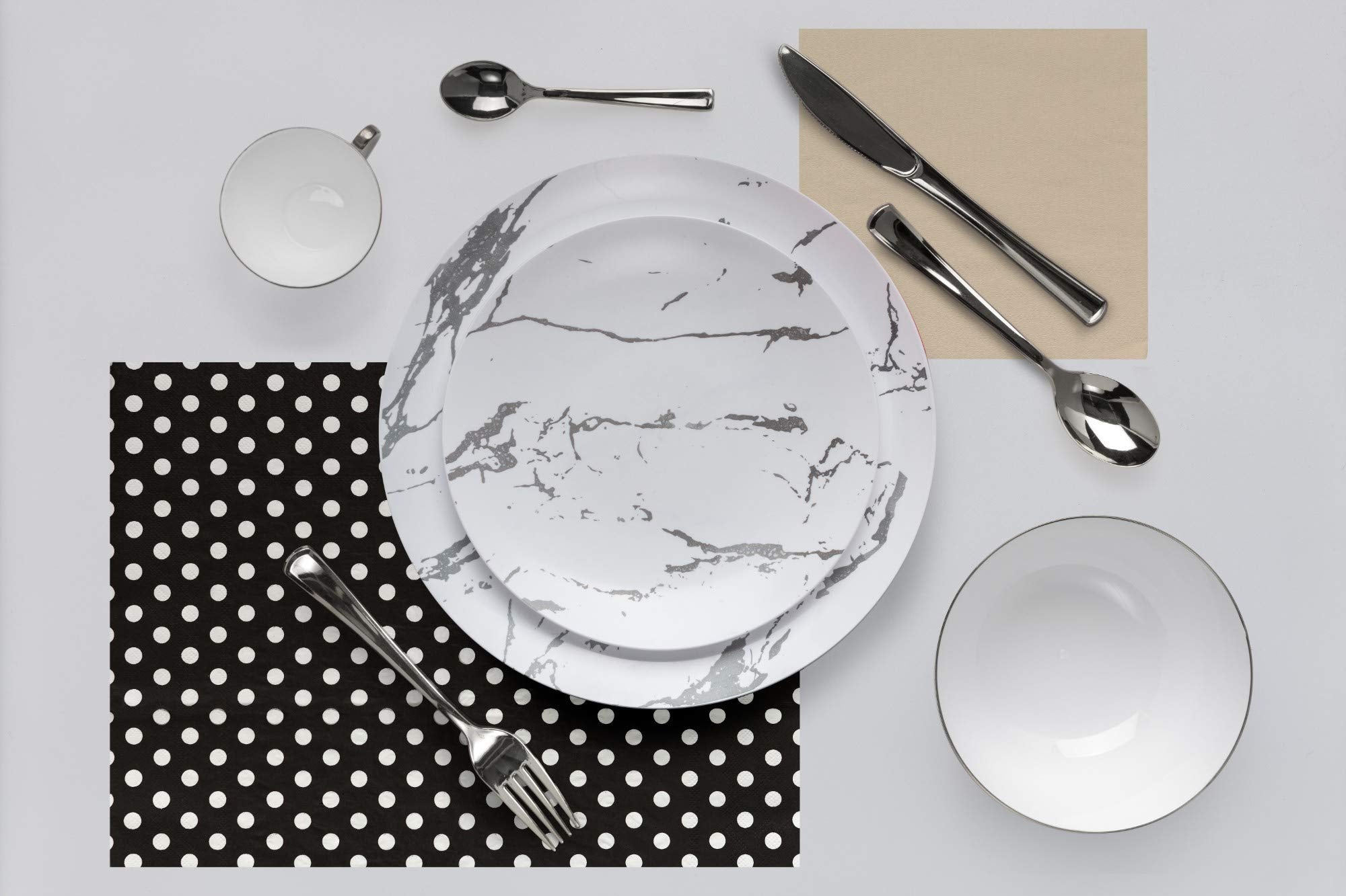 Disposable Stone Dinnerware Set