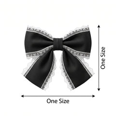 Dark Creepy Doll Lace Bow Headband - Halloween Costume Accessory