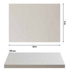 Silver Wrapping Sheets 15 In. x 20 In. | 100 Sheets