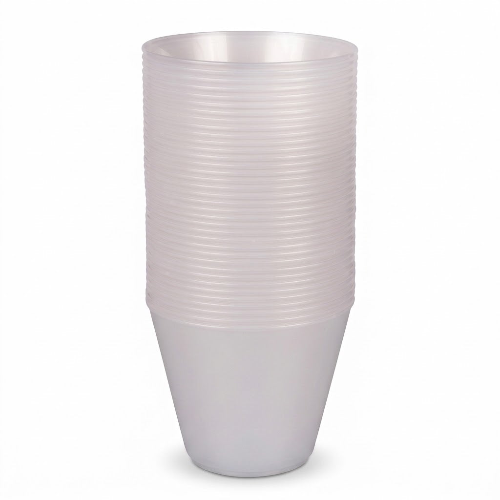 White Pearl Plastic Tumblers - 9 Oz | 72 Pack
