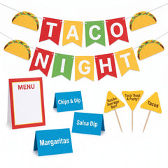 Let's Fiesta Buffet Decorating Kit - 12-Piece Set for Taco Night