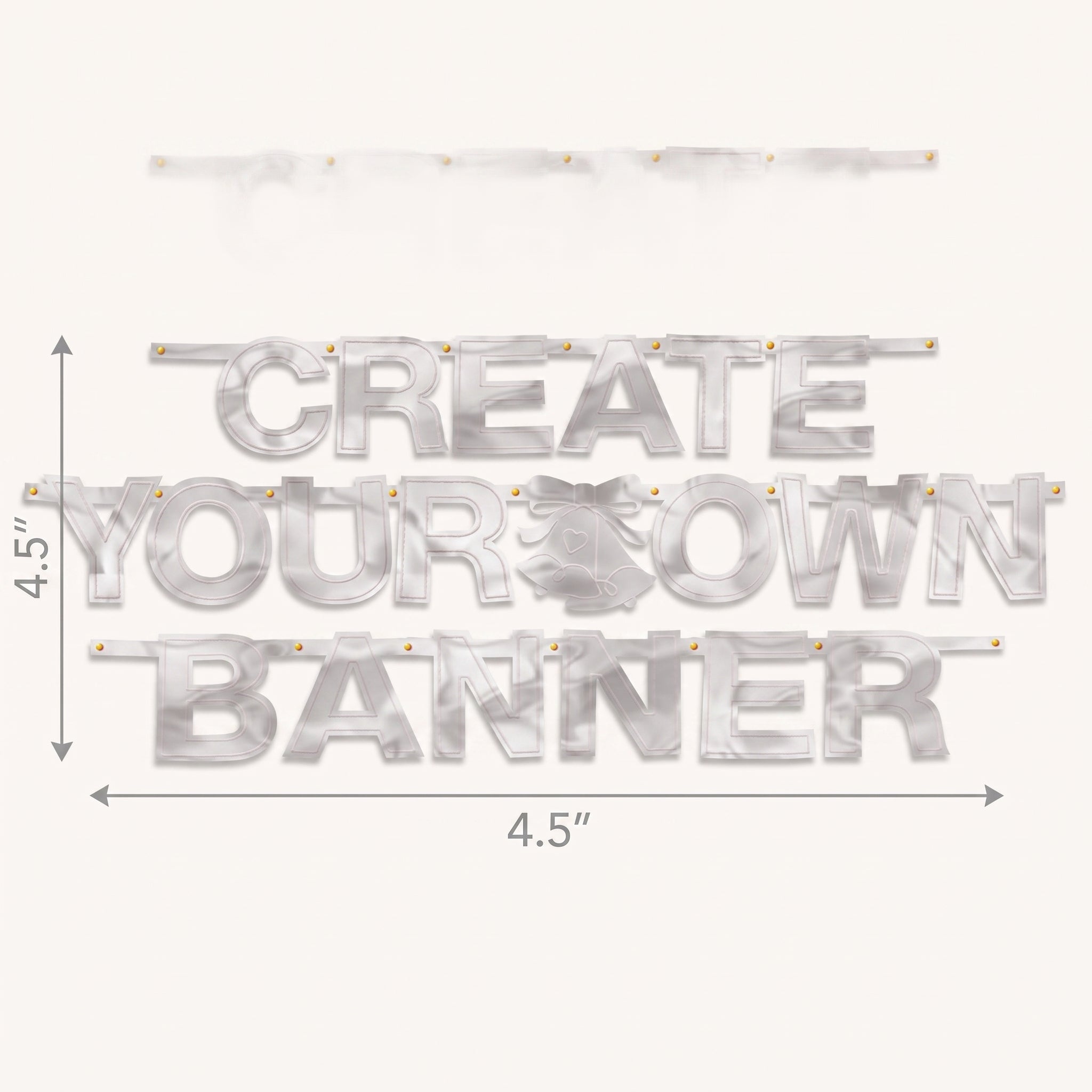 Silver Foil DIY Customizable Banner Kit for Weddings