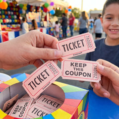 Pink Double Roll Raffle Tickets - 2000 Pack