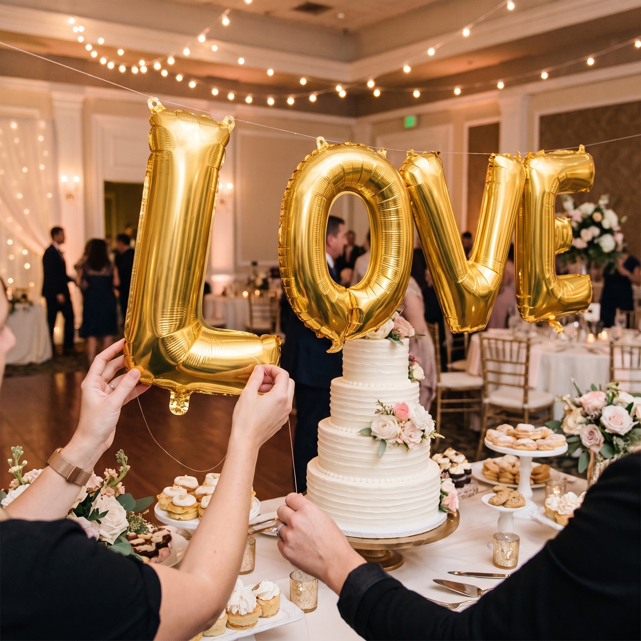 Gold Letter L Balloon - Air-Filled Foil