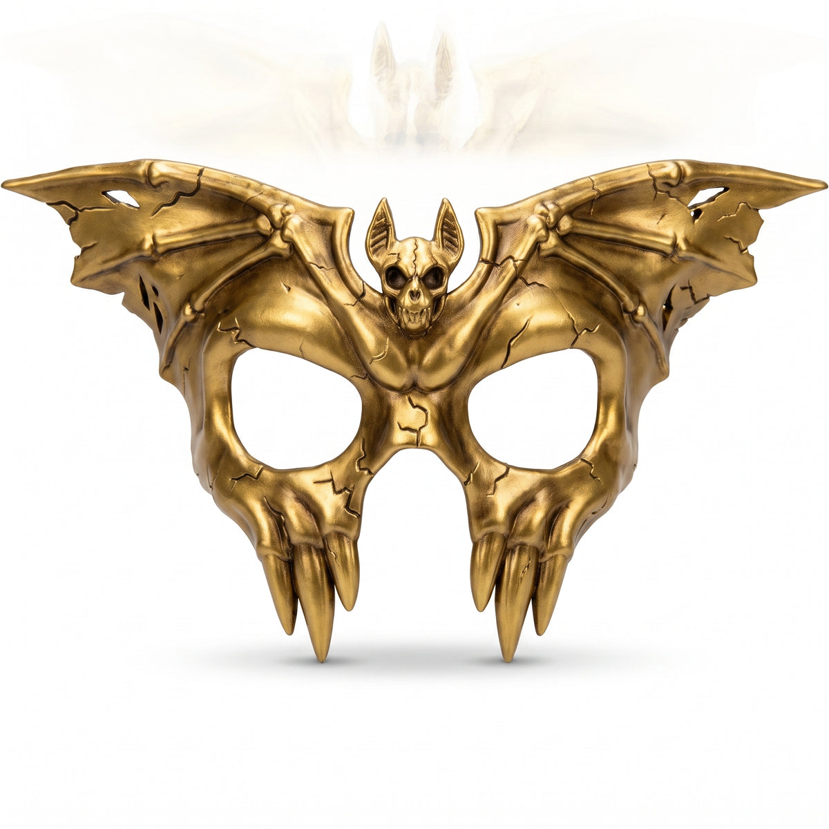 Gold Winged Skull Halloween Mask