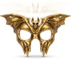 Gold Winged Skull Halloween Mask