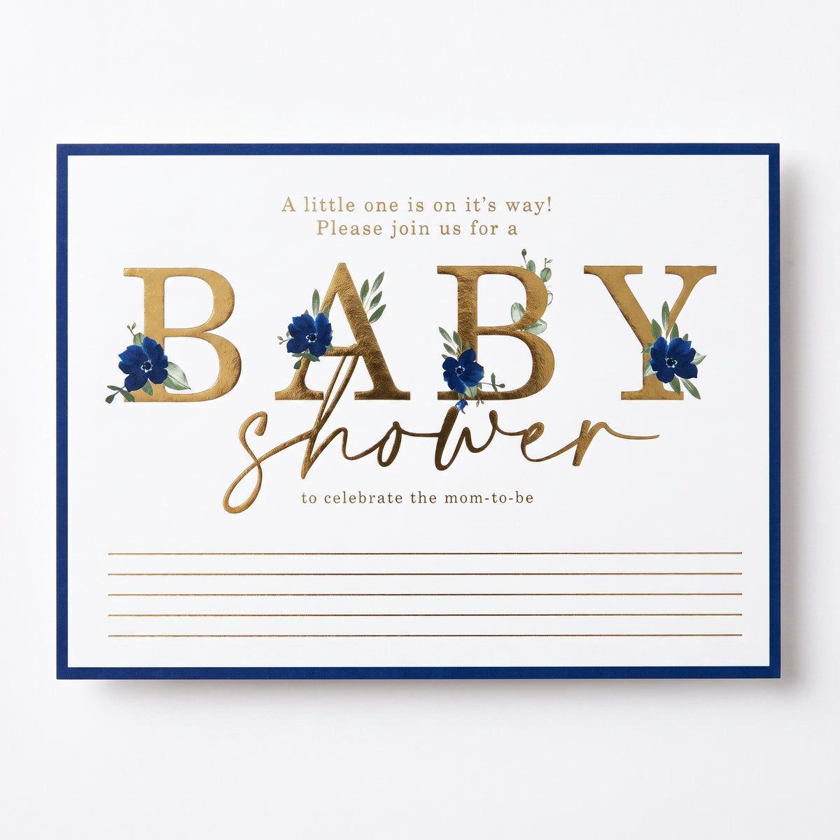 Deluxe "It's a Boy" Baby Shower Invitation