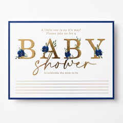 Deluxe "It's a Boy" Baby Shower Invitation