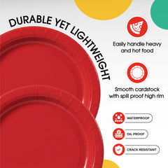 7 in. Red Paper Plates | Case of 1000