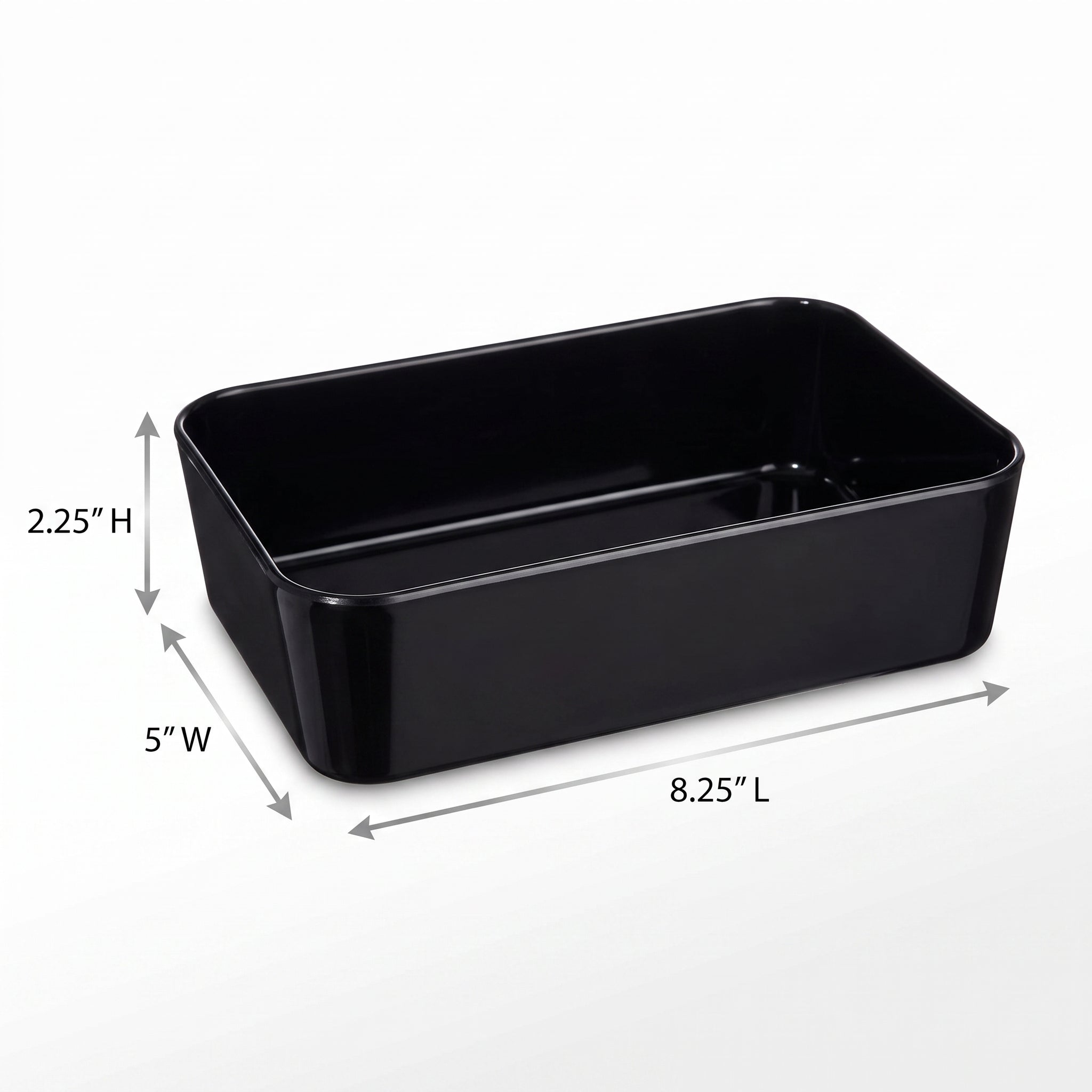 Sleek Black Melamine Caddy for Entertaining