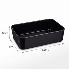 Sleek Black Melamine Caddy for Entertaining