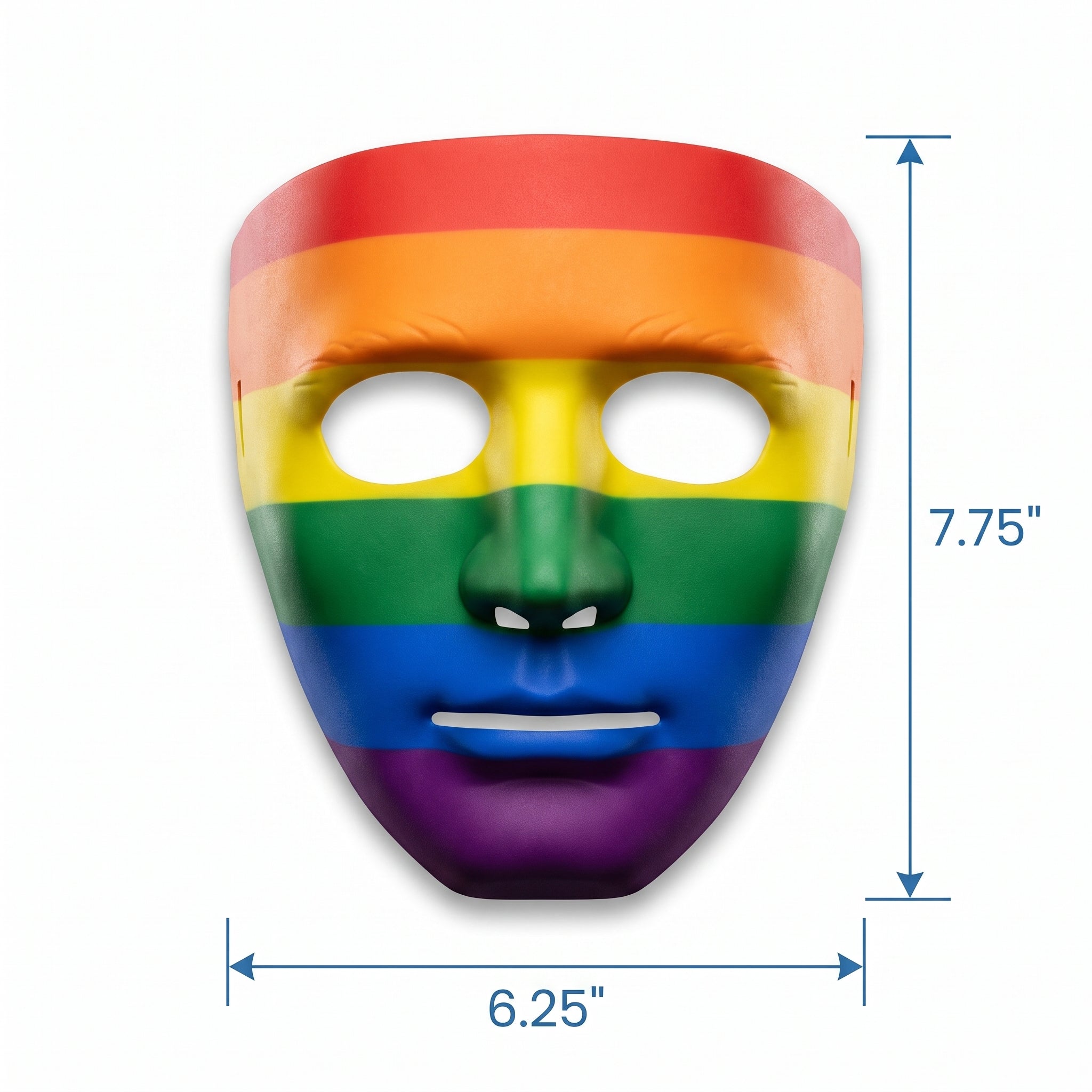 Colorful Rainbow Full Face Mask - Perfect for Team Spirit and Costume Events