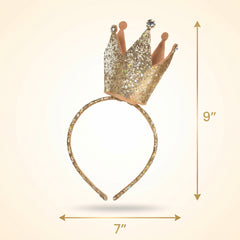 Glittering Gold Birthday Crown Headband