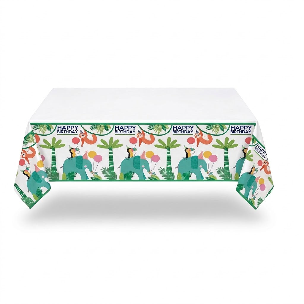 Jungle Safari Birthday Plastic Table Cover
