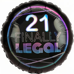 Finally 21 Birthday Foil Balloon