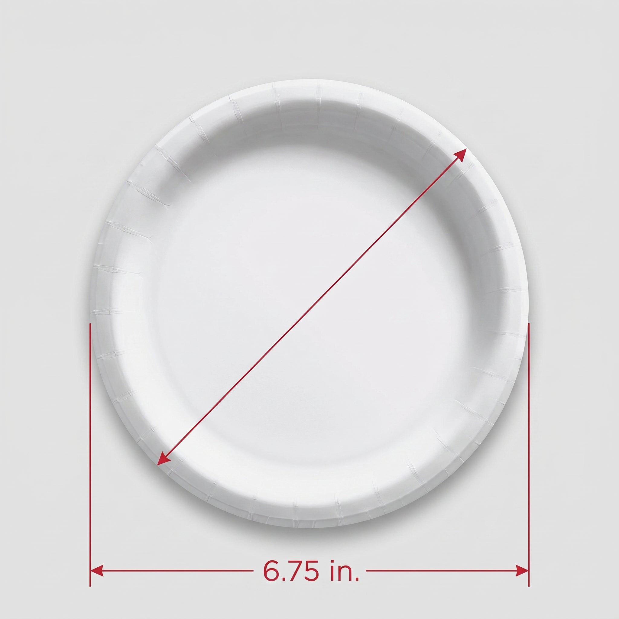 Classic White 6.75" Round Paper Plates - 16 Count