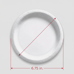 Classic White 6.75" Round Paper Plates - 16 Count