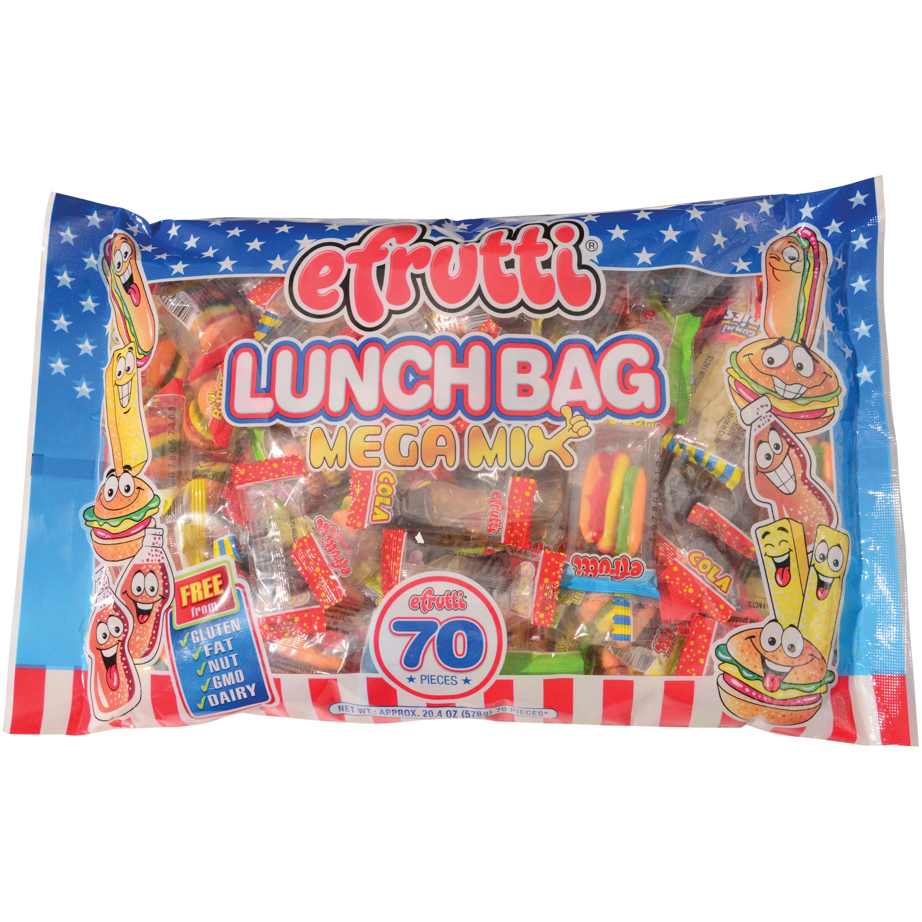 Lunch Bag Megamix Gummies/70 Per Pkg