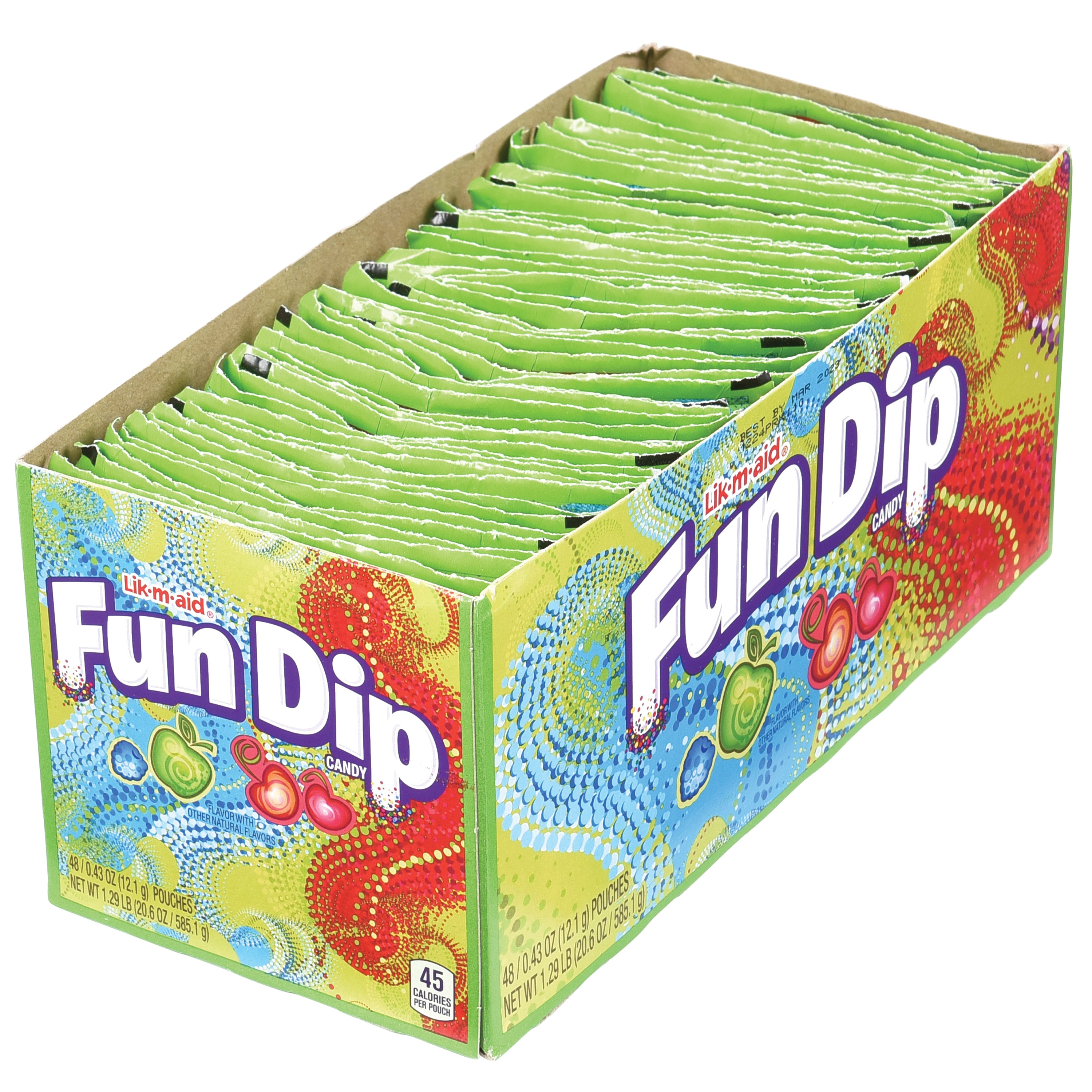 Lik-M-Aid Fun Dip Indvidual Packs/48 Per Disp