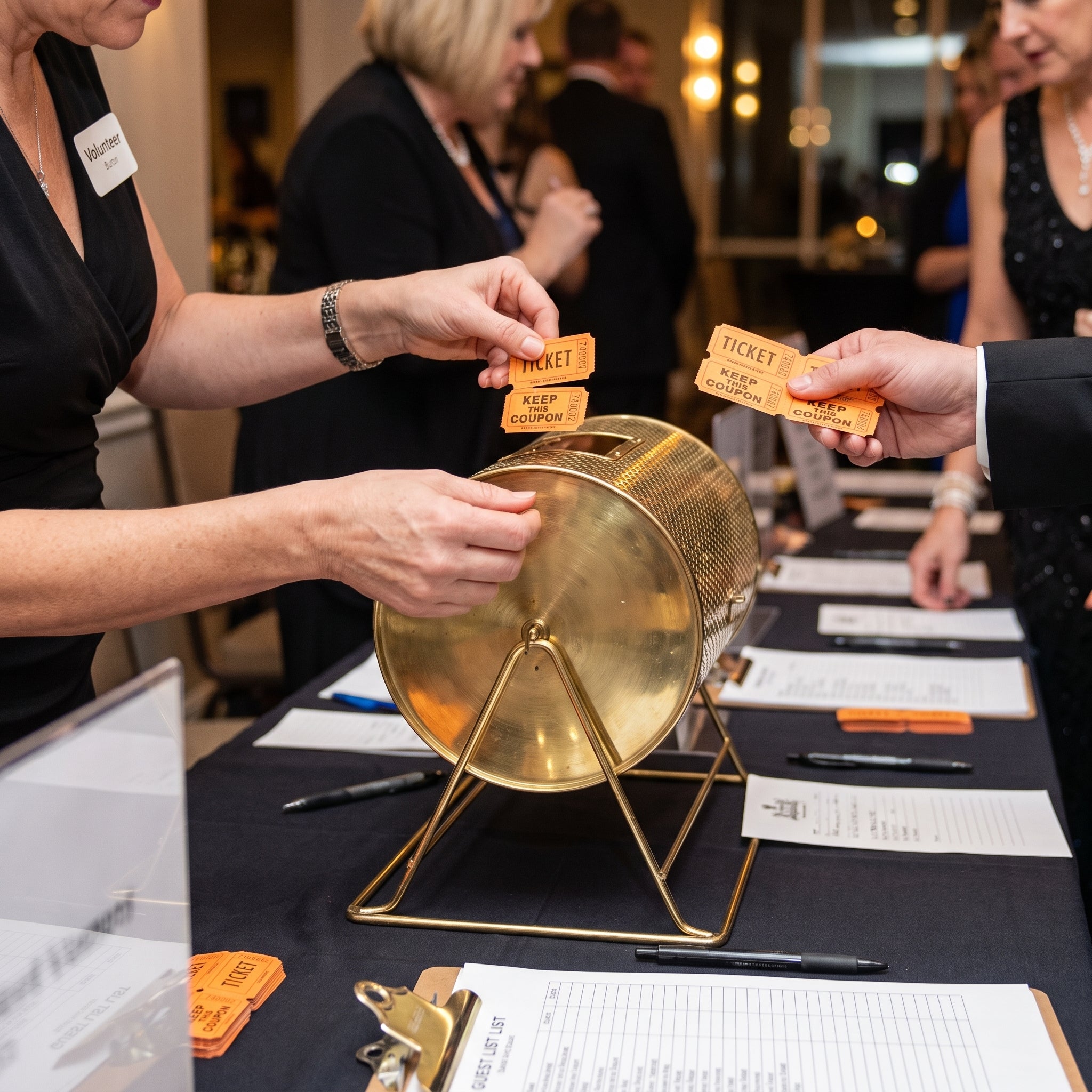 Orange Double Roll Raffle Tickets, 2000 Count