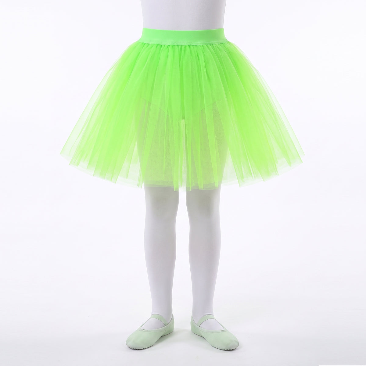 Kids' Kiwi Neon Tutu Skirt - Shimmering Tulle Costume Accessory