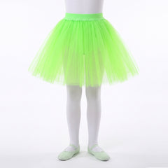 Kids' Kiwi Neon Tutu Skirt - Shimmering Tulle Costume Accessory