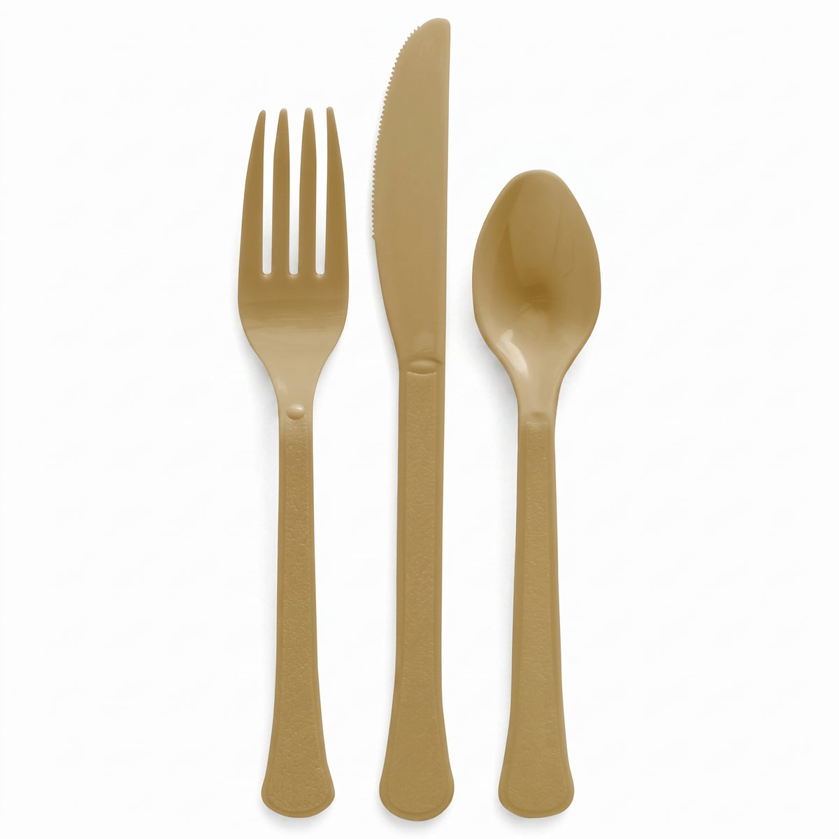Gold Heavyweight Plastic Cutlery Set - 7.5 in. - 24 Count