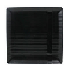 6.5 Inch Black Zen Square Plates | 10 Count