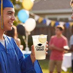 "Congrats Grad" 18oz Plastic Cups - 25ct